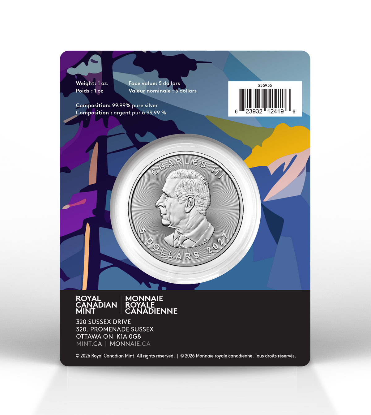 (Pre-Order) 2027 Canada $5 Treasured Silver Maple Leaf Clover Privy (Premium Bullion) Pure Silver (No Tax)