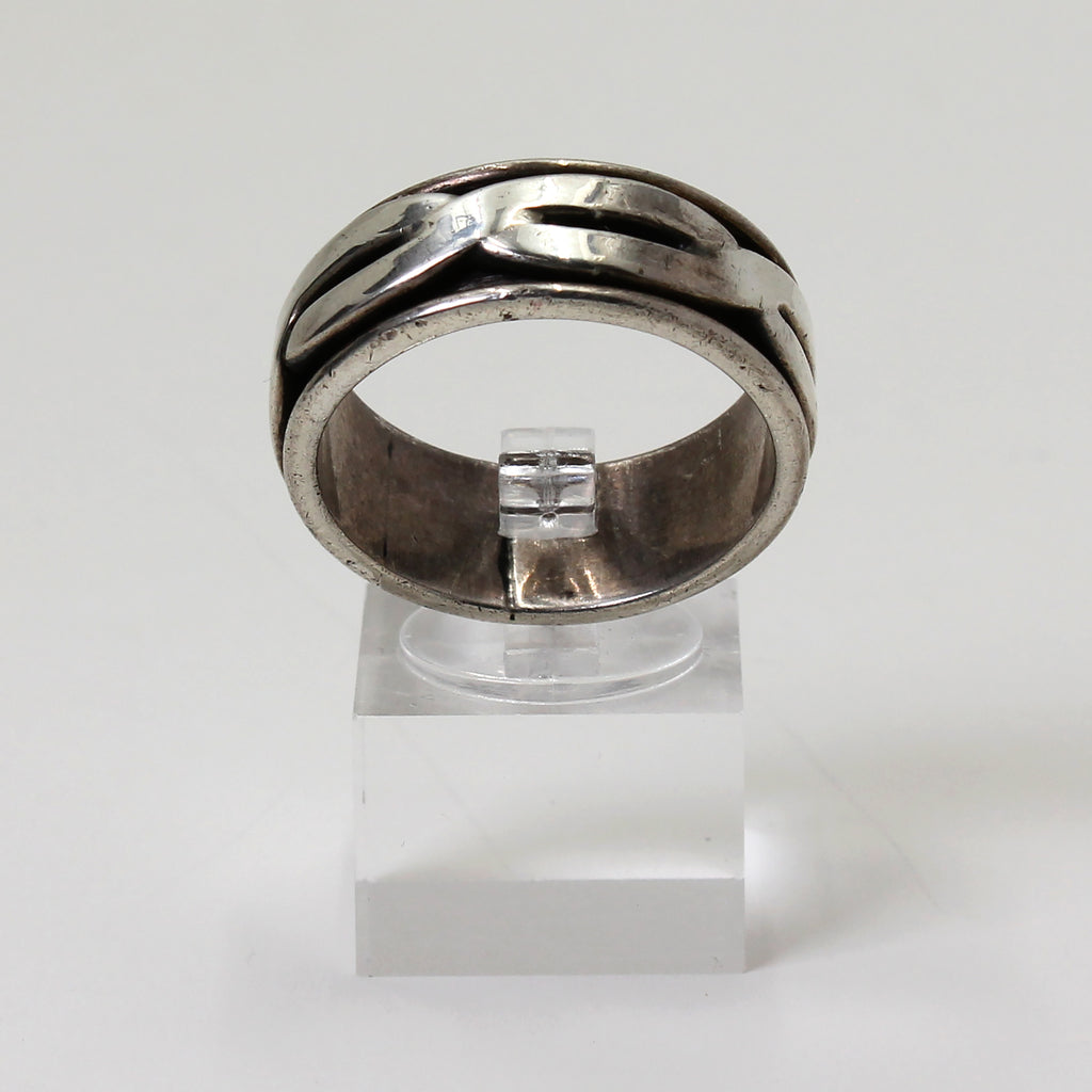 Sterling Silver Woven Band Ring - 12 1/2