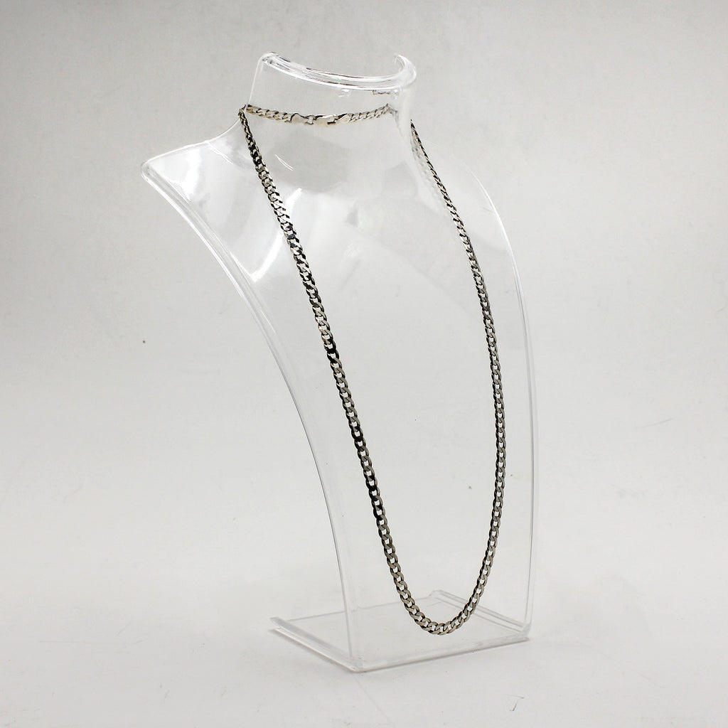Sterling Silver Curb Link Necklace - 19 1/2"