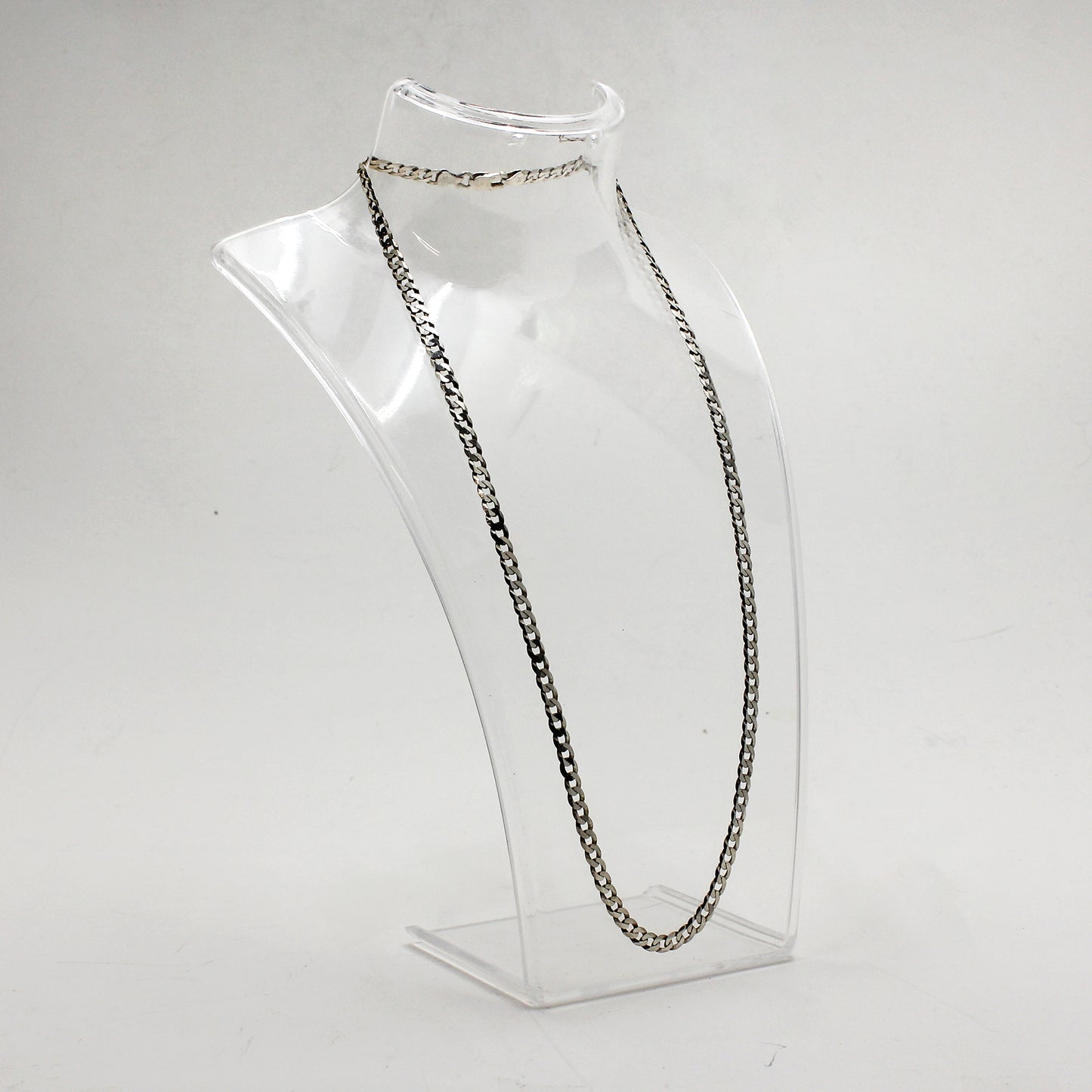 Sterling Silver Curb Link Necklace - 19 1/2"