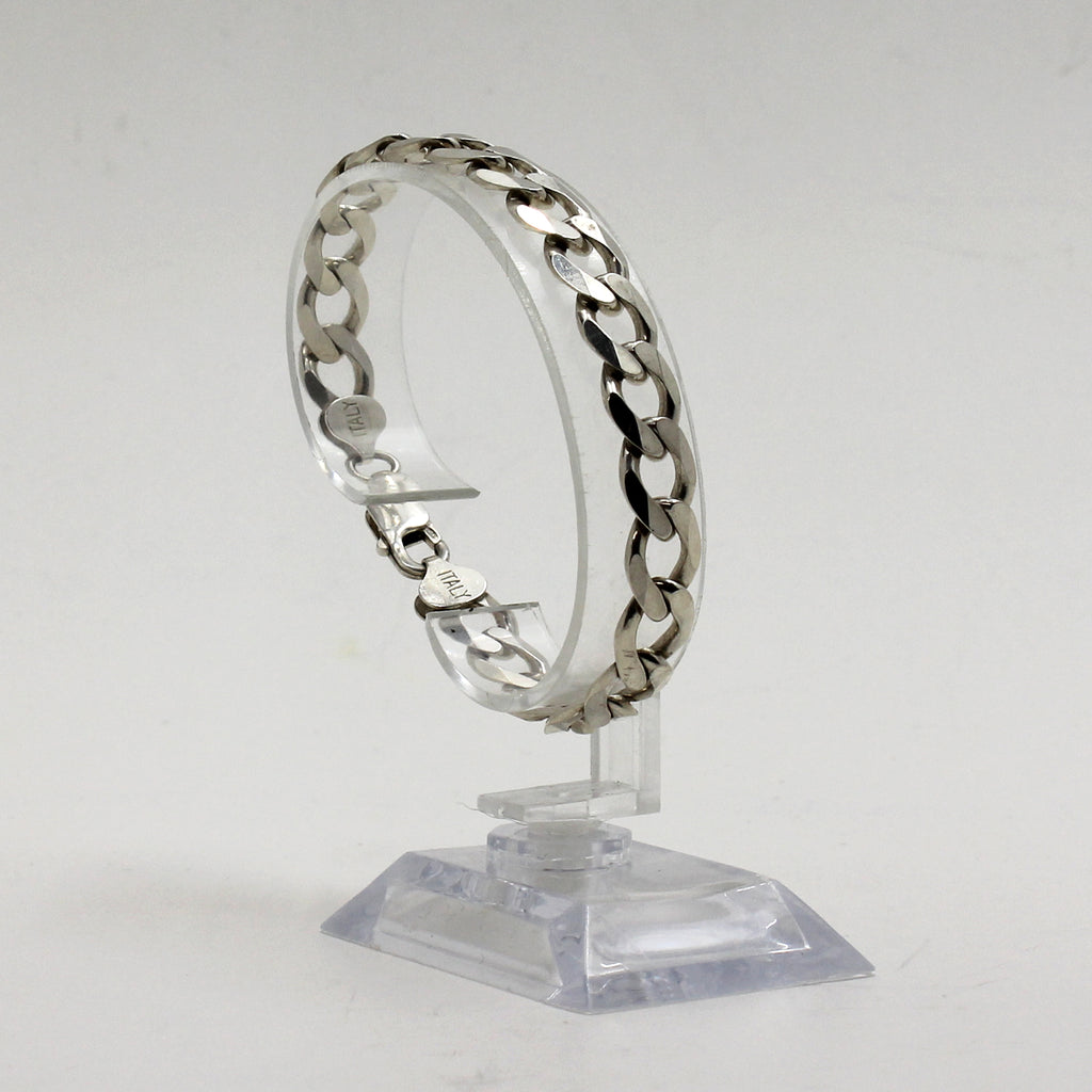 Sterling Silver Curb Link Bracelet - 8"