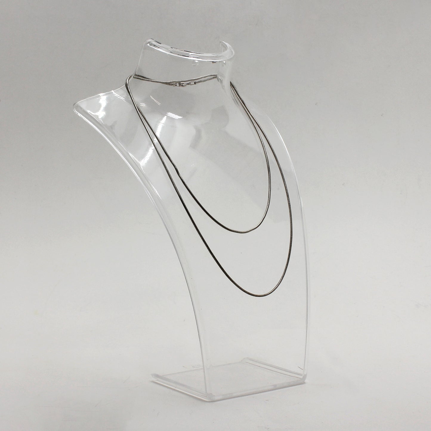 Sterling Silver Snake Link Necklace - 30"
