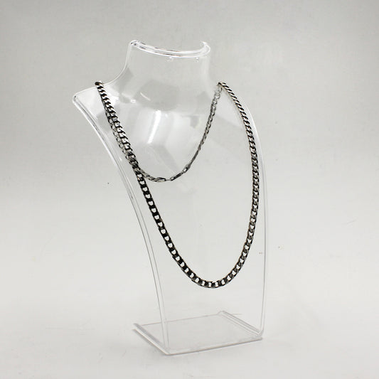 Sterling Silver Curb Necklace - 22"