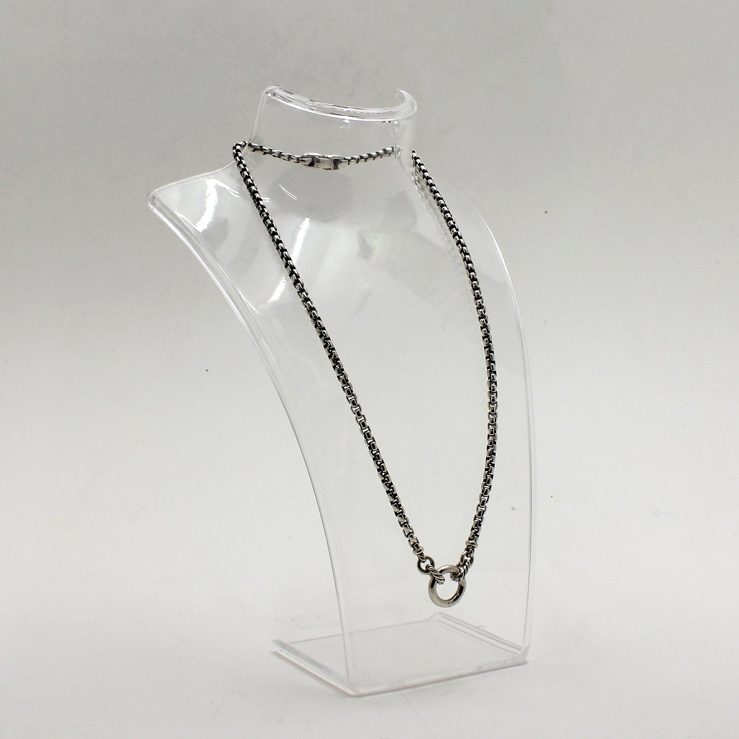 Sterling Silver 'David Yurman" Amulet Box Chain Necklace - 20"