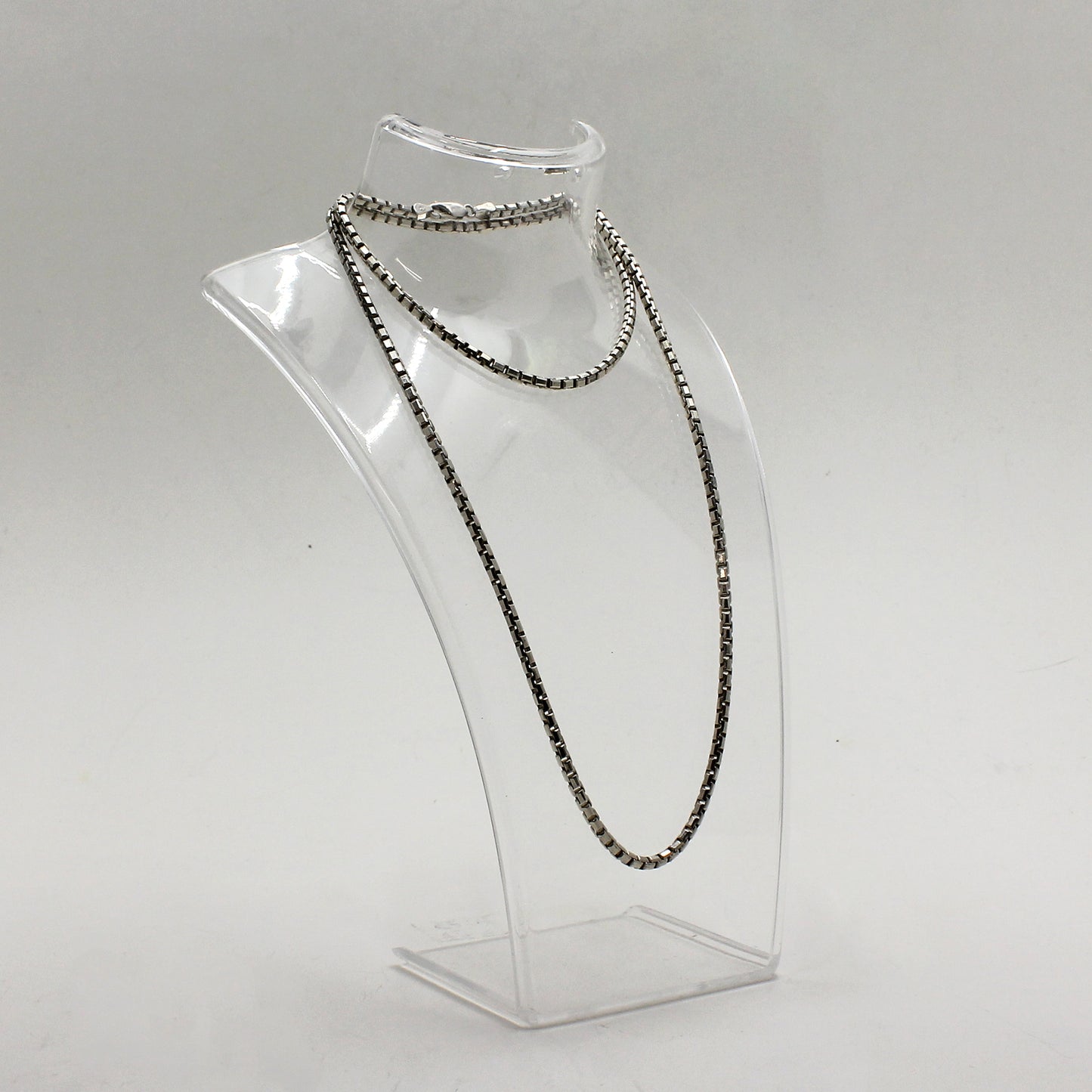 Sterling Silver Box Chain Necklace - 27.5"