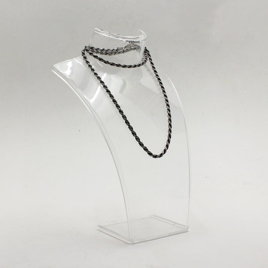 Sterling Silver Rope Link Necklace - 22"