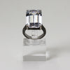 Sterling Silver Emerald-Cut Statement Ring - 5