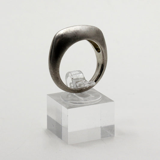 Sterling Silver Brushed Minimalist Ring - 9
