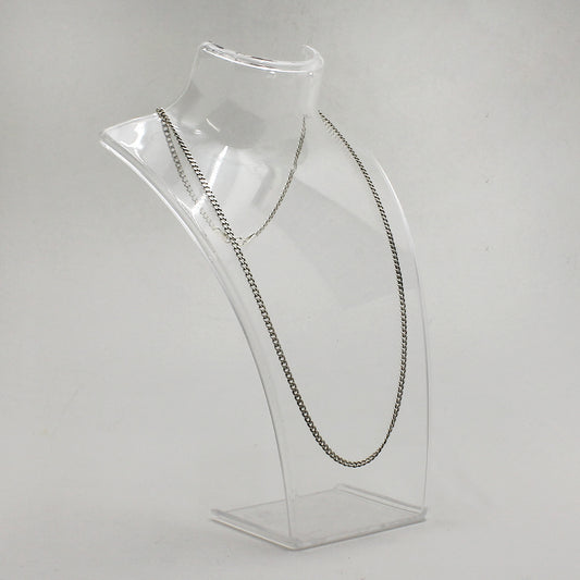 Sterling Silver Small Curb Link Necklace - 22"