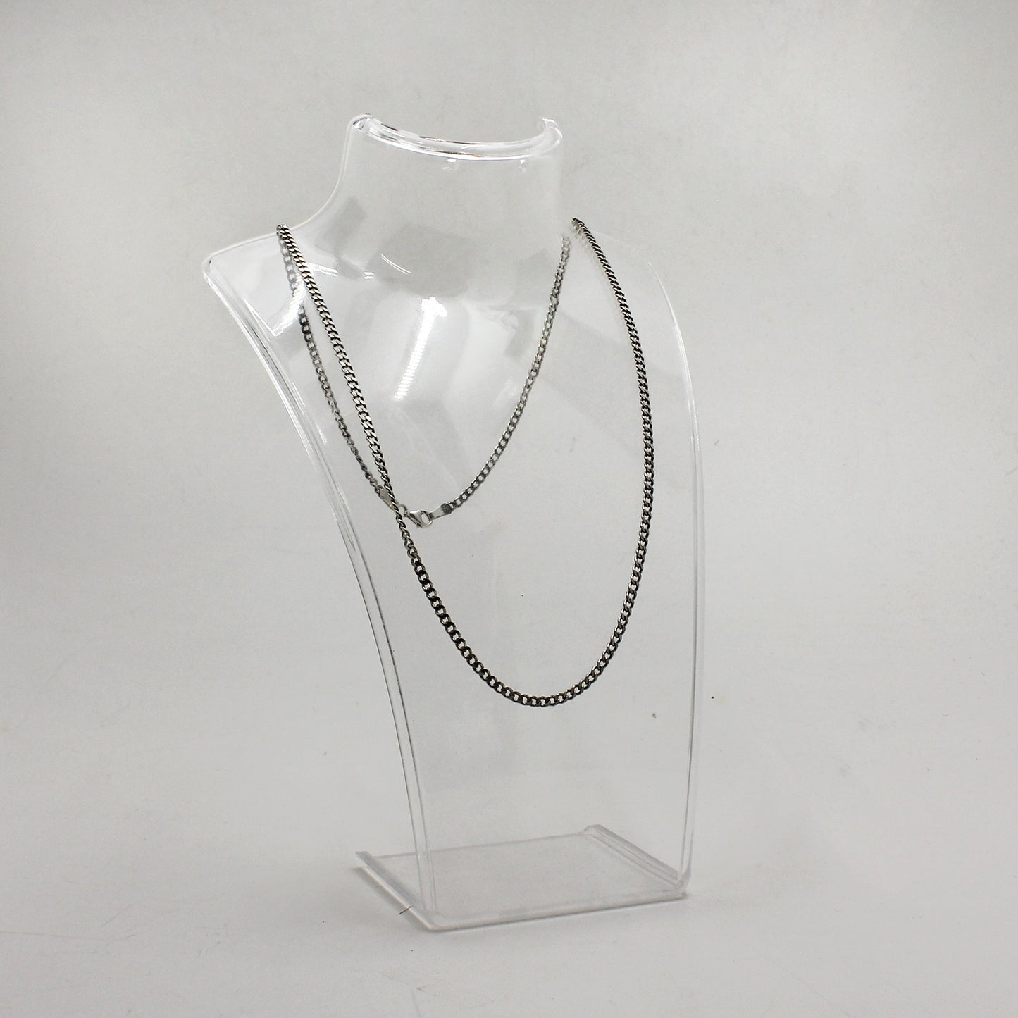 Sterling Silver Small Curb Link Necklace - 21"