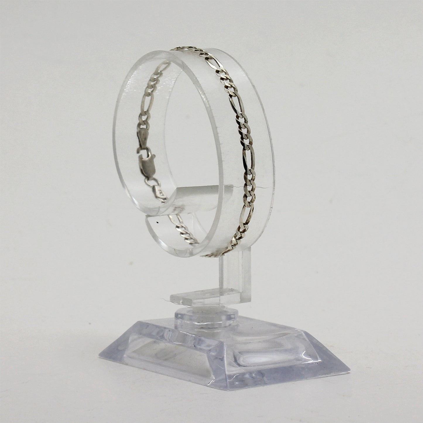 Sterling Silver Figaro Link Bracelet - 6"