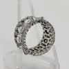 Sterling Silver Wide Openwork Ring - Size 6