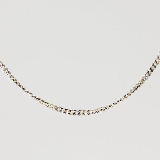 Sterling Silver Small Curb Link Necklace - 20"