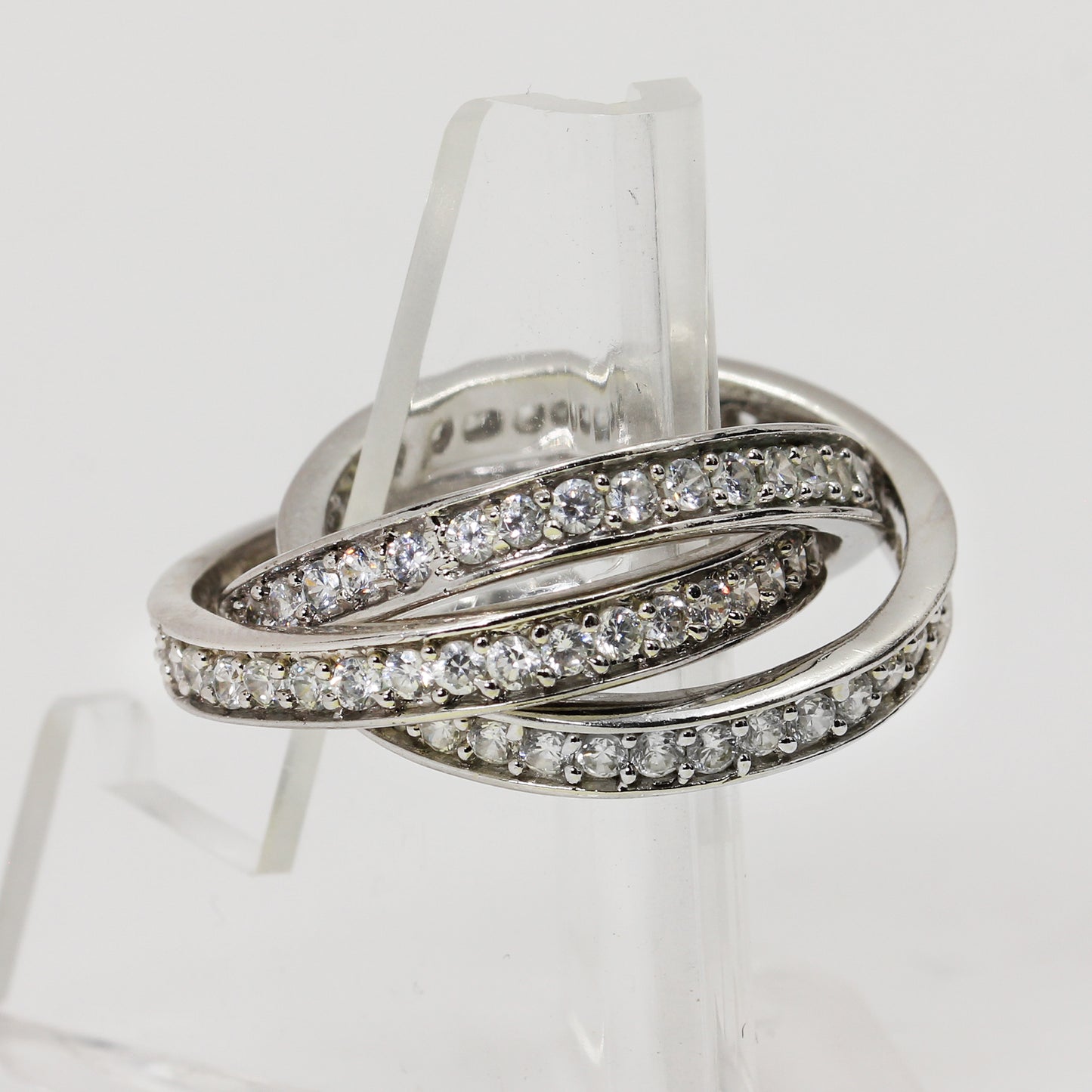 Sterling Silver Intertwined Ring - Size 6