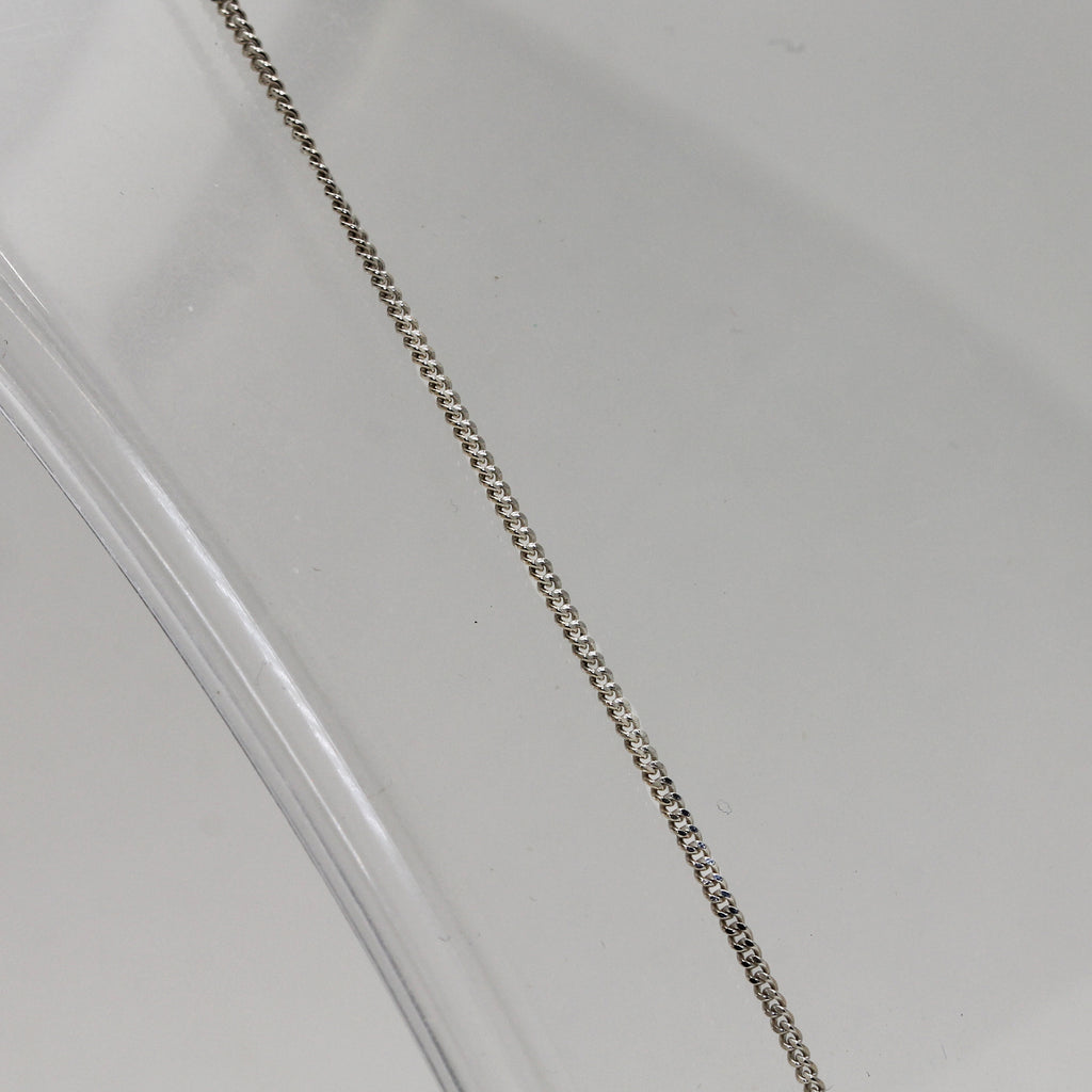 Sterling Silver Small Curb Link Necklace - 18"
