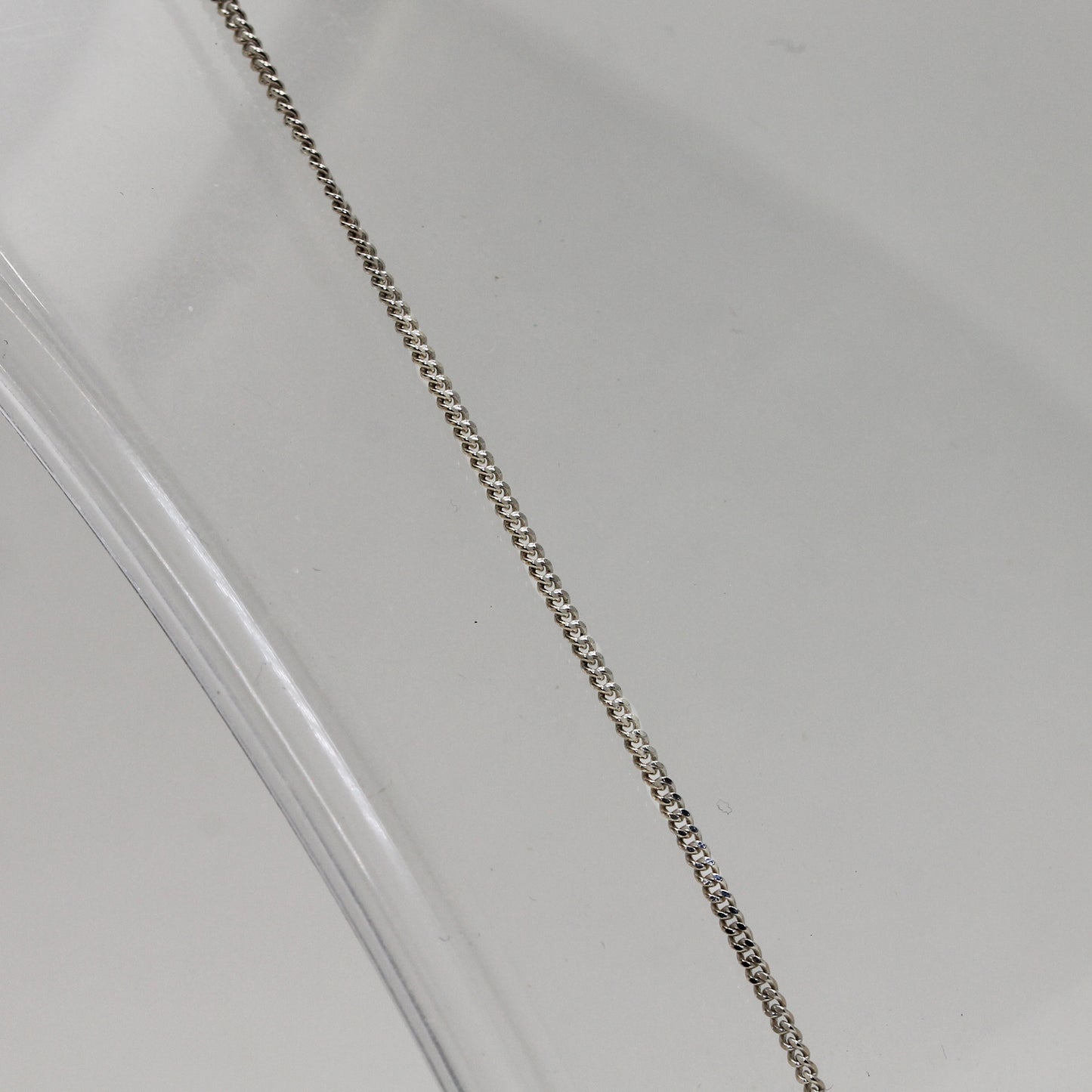 Sterling Silver Small Curb Link Necklace - 18"