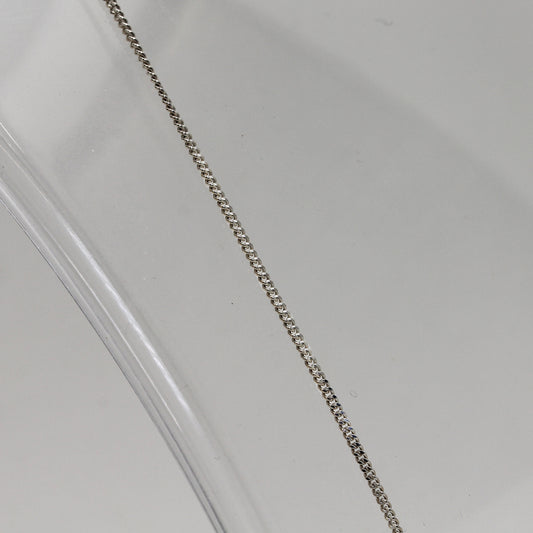 Sterling Silver Small Curb Link Necklace - 18"