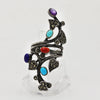 Sterling Silver Multi-Stone Nature Motif Ring- Size 7