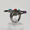 Sterling Silver Multi-Stone Nature Motif Ring- Size 7