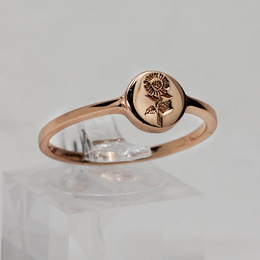 Sterling Silver Plated Rose Ring- Size 10
