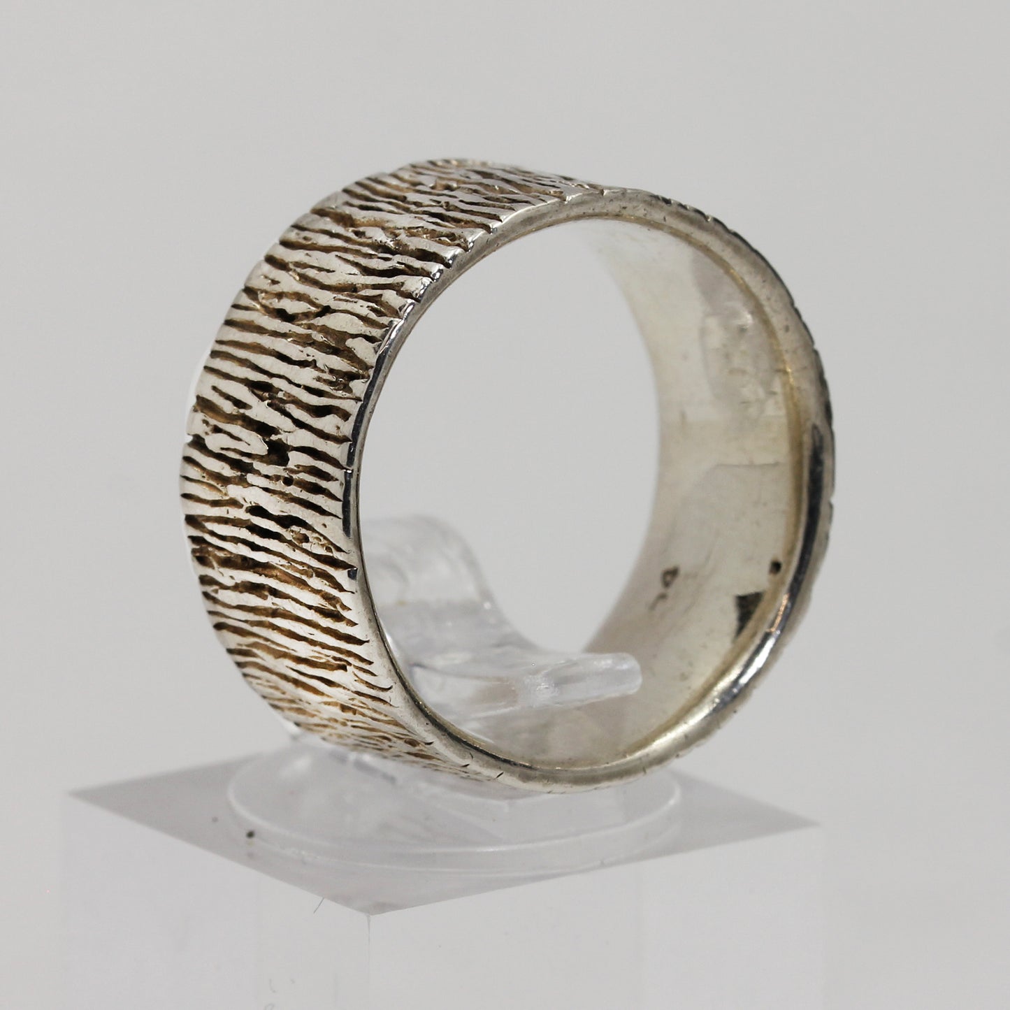 Sterling Silver Etched Ring- Size 6 1/2