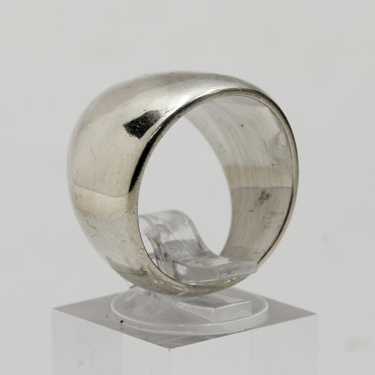 Sterling Silver Dome Ring - Size 8