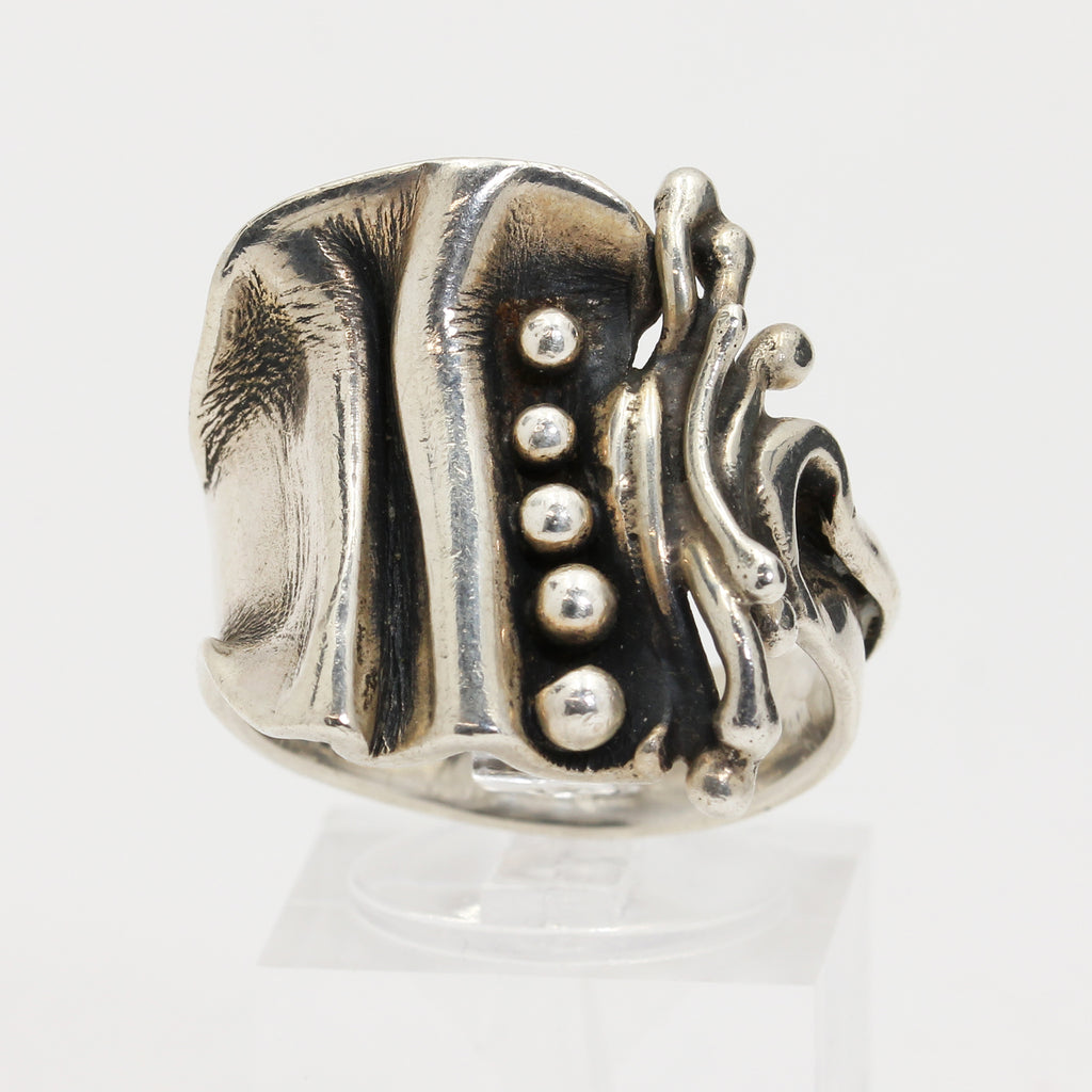 Sterling Silver Unique Geo Ring - Size 10