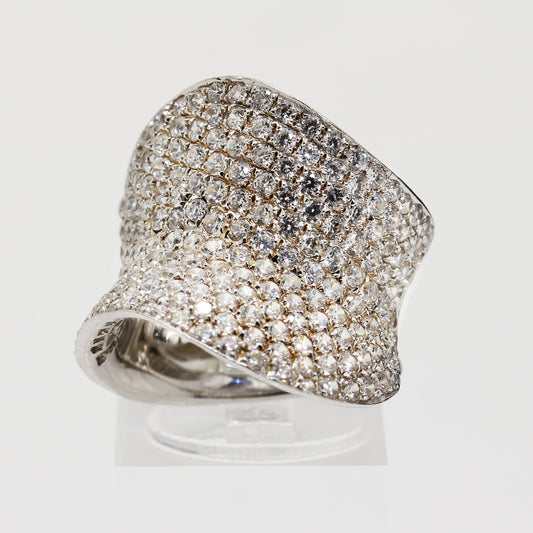 Sterling Silver Wave Ring - Size 6