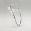 Sterling Silver Curb Link Necklace with Textured Links - 19"