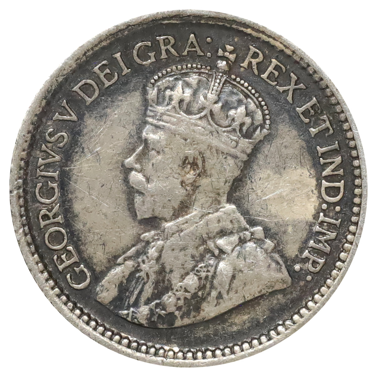 1915 Canada 5-cents VF-EF (VF30) Impaired