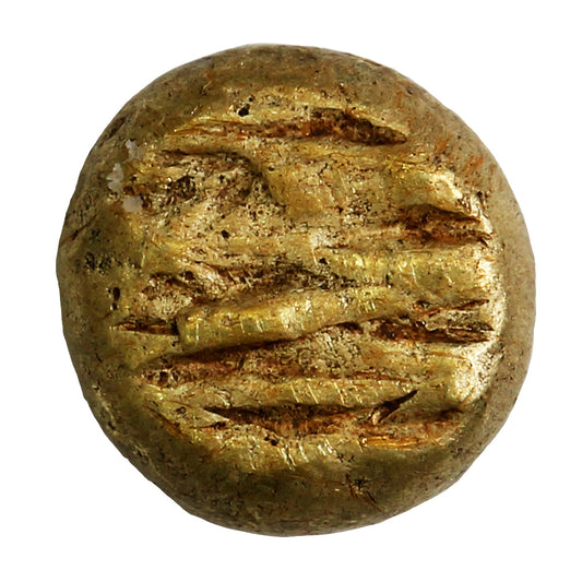 Ancient Ionia 650 BC "Very First Coinage" Electrum EL Striate Hemi Hekte 1/12th Stater AU-UNC (AU55) RARE