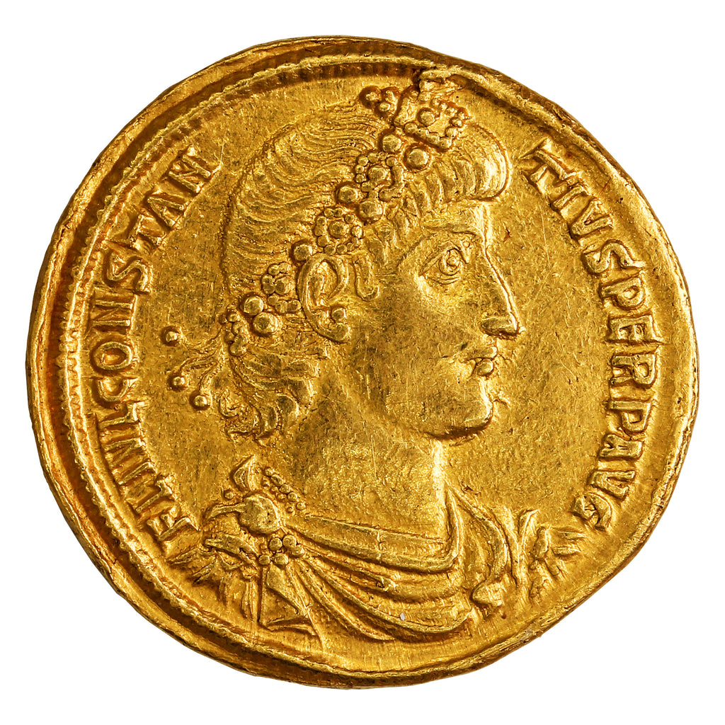 Late Roman Empire 337-361AD Constantius II Gold Solidus Almost Uncirculated (AU50)