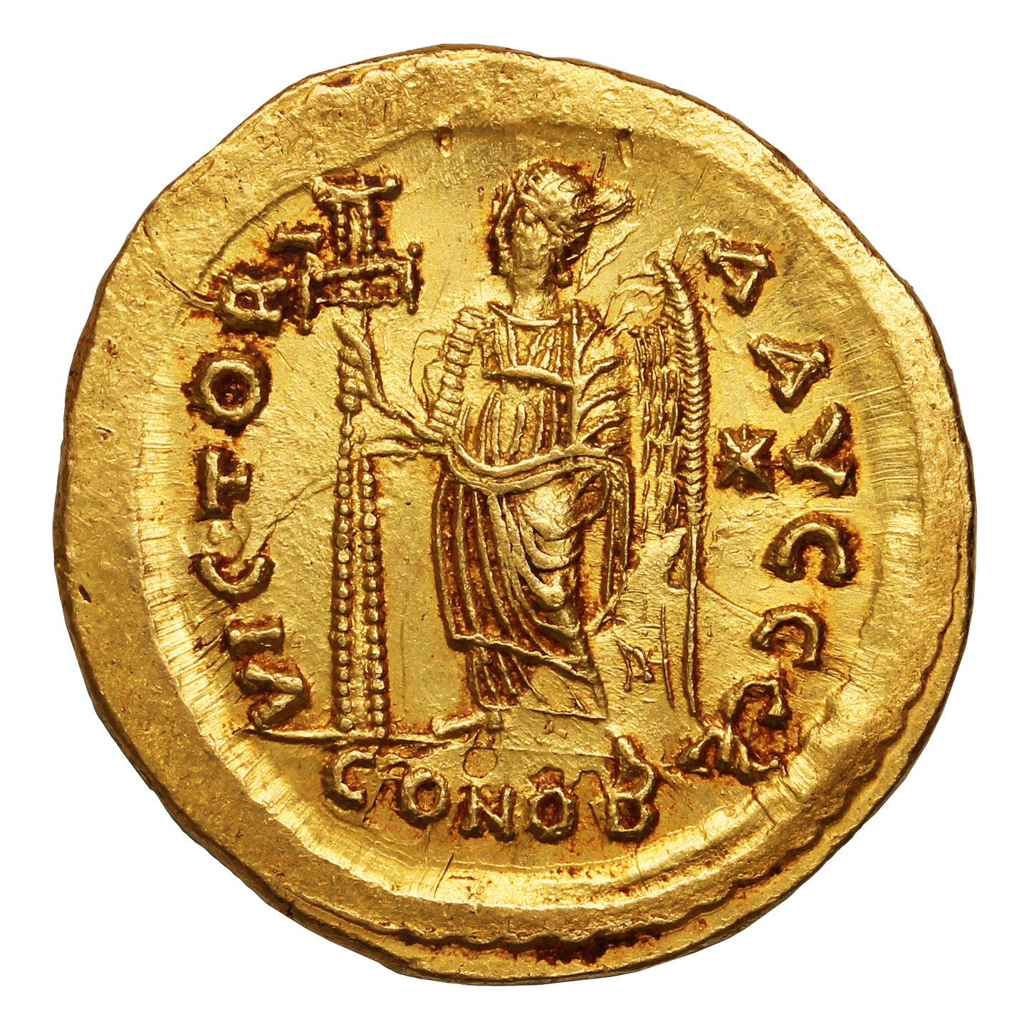 Late Roman Empire 476-491AD Zeno Gold Solidus UNC+ (MS62)