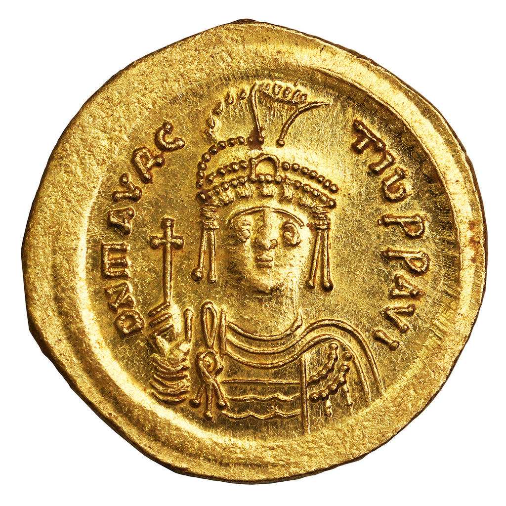 Late Roman Empire 583-602AD Maurice Tiberius Gold Solidus UNC+ (MS62)