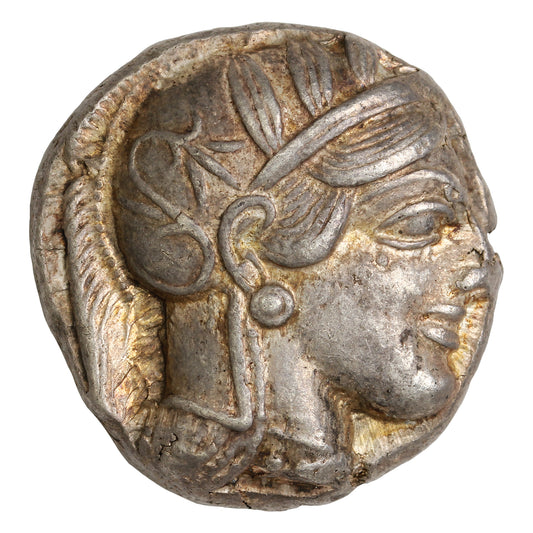 Ancient Greece 454-404BC Owl Reverse Attica Athens Silver Tetradrachm AU-UNC (AU55)