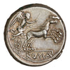Ancient Roman Republic 157-155BC Head of Roma, Victory Silver Denarius Almost UNC (AU50)