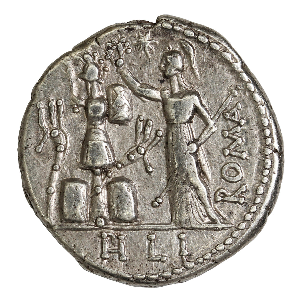 Ancient Roman Republic 119BC Roma, M. Furius L.F. Philus Silver Denarius Extra Fine (EF40)