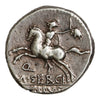 Ancient Roman Republic 116-115BC M. Sergius Silus Silver Denarius EF-AU (EF45)