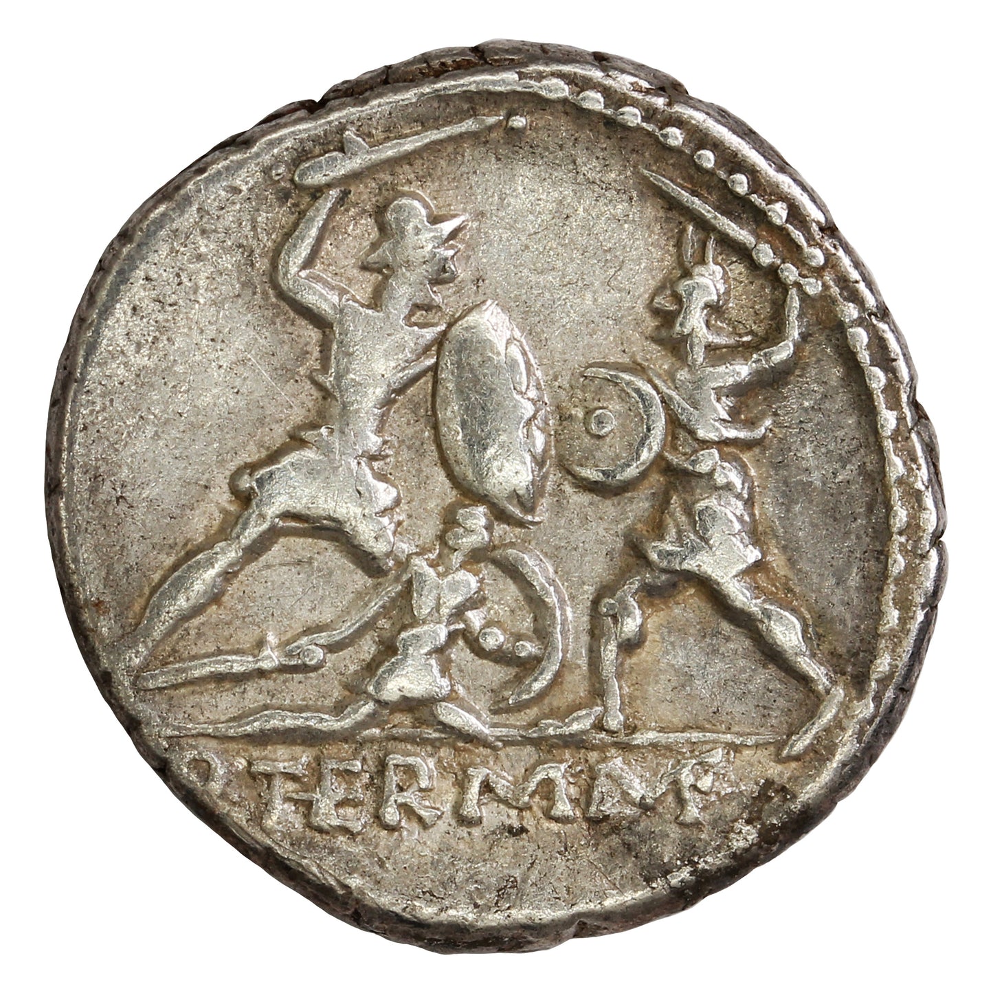 Ancient Roman Republic 103BC Mars Q. Minucius M.F. Thermus Silver Denarius VF-EF (VF30)