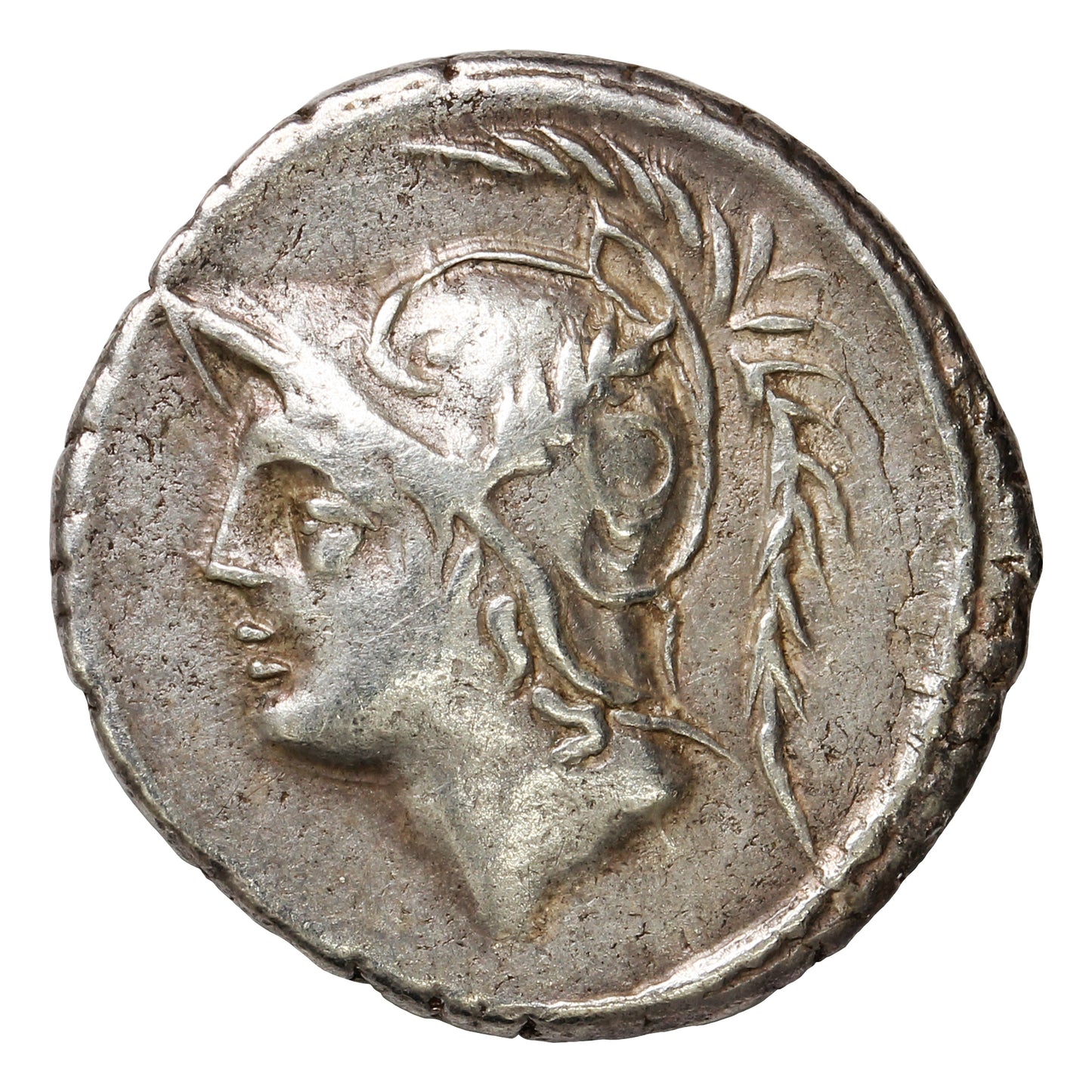 Ancient Roman Republic 103BC Mars Q. Minucius M.F. Thermus Silver Denarius VF-EF (VF30)
