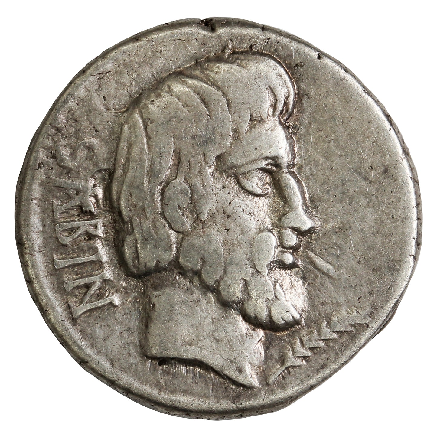 Ancient Roman Republic 89BC Rome Mint L. Titurius Sabinus Silver Denarius VF-EF (VF30)