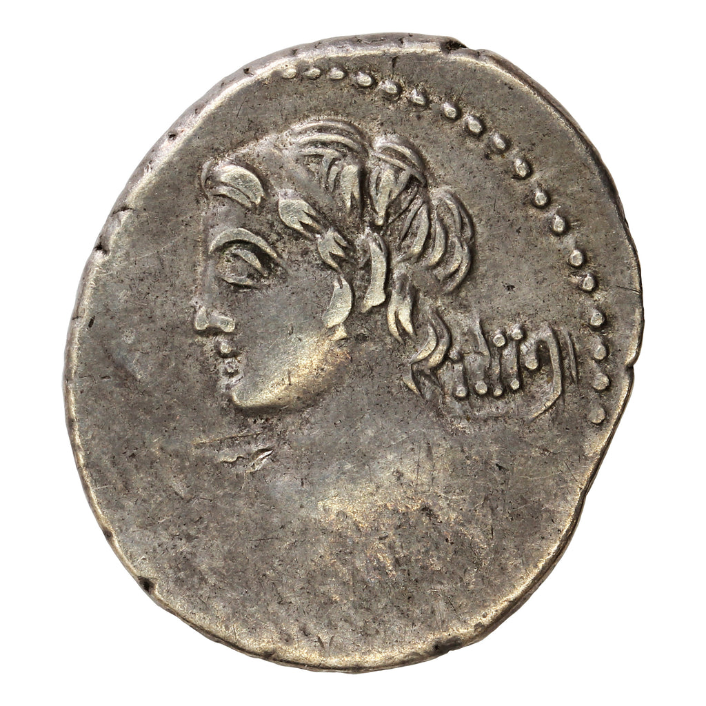 Ancient Roman Republic C. Licinnius L.F. Macer Silver Denarius Extra Fine (EF40)