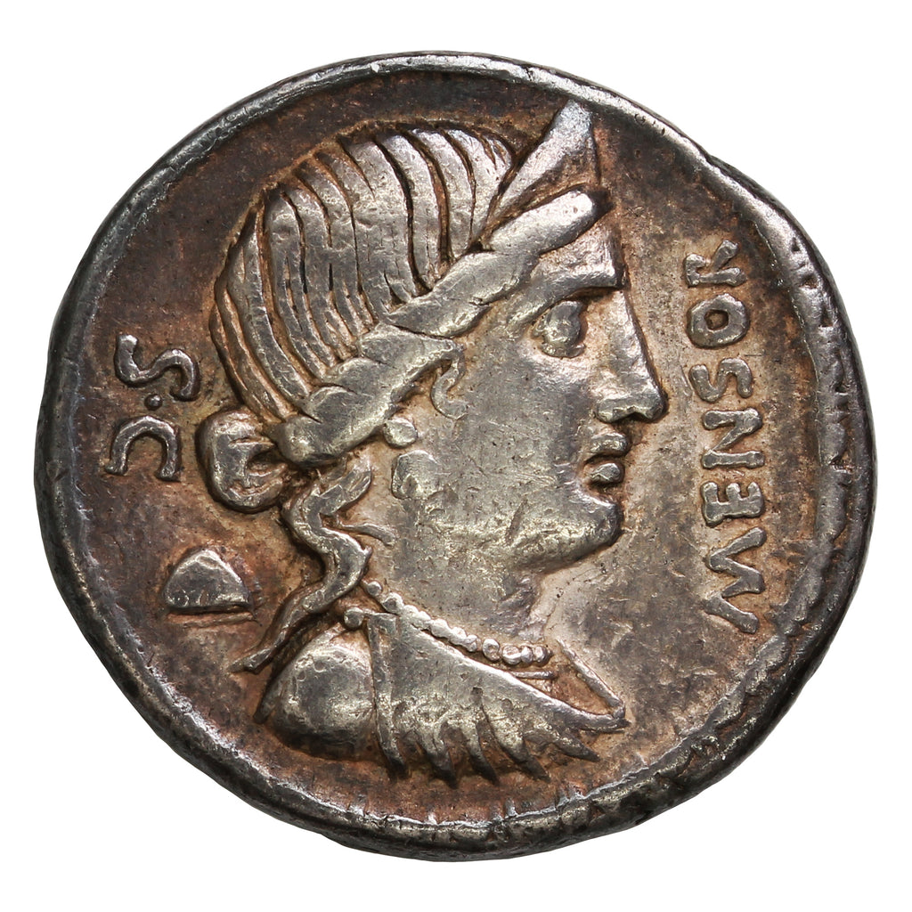 Ancient Roman Republic 76BC L. Farsuleuis Mensor Silver Denarius VF-EF (VF30)