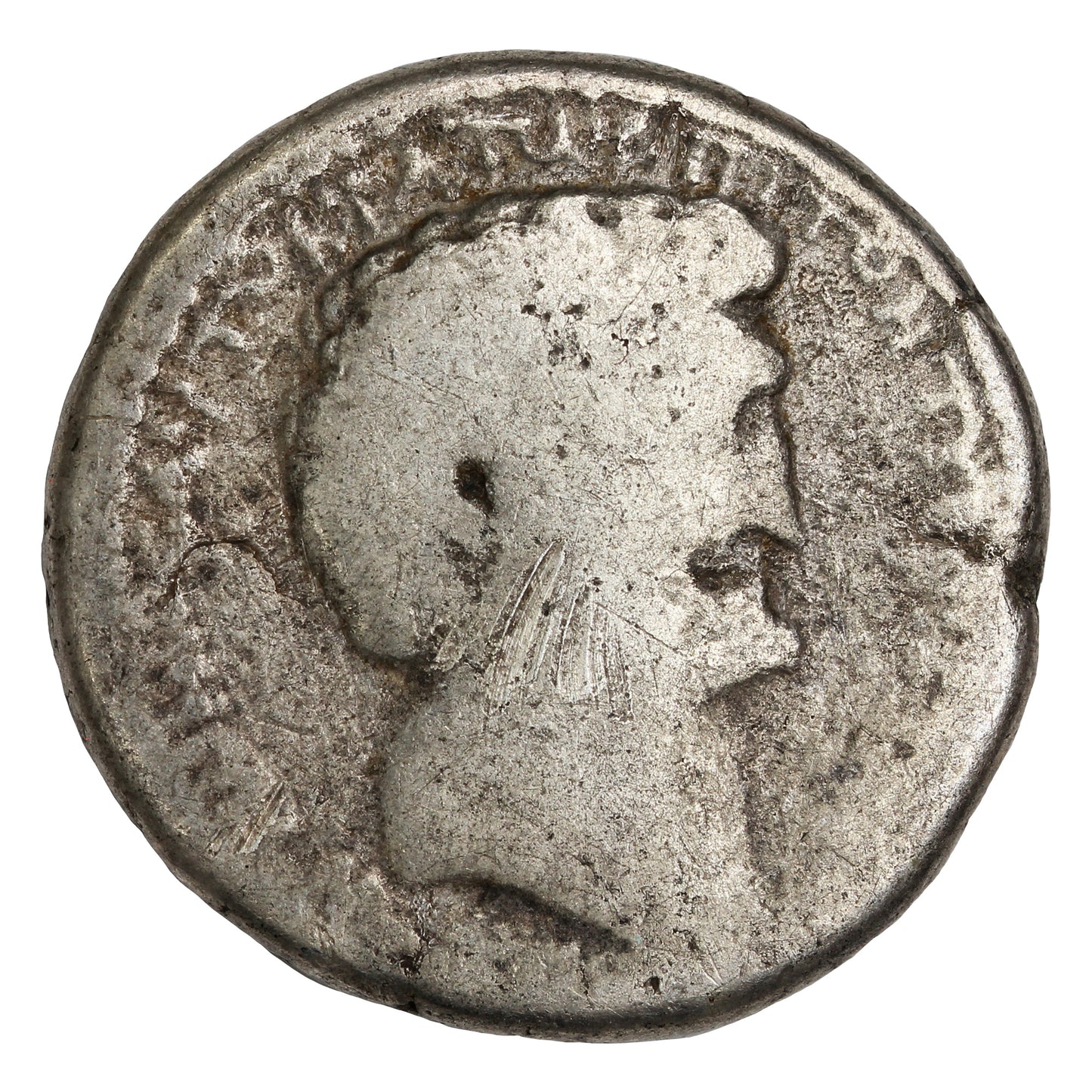 Ancient Seleucis & Pieria 36-33BC Marc Antony & Cleopatra Tetradrachm G-VG (G6) scratch SCARCE