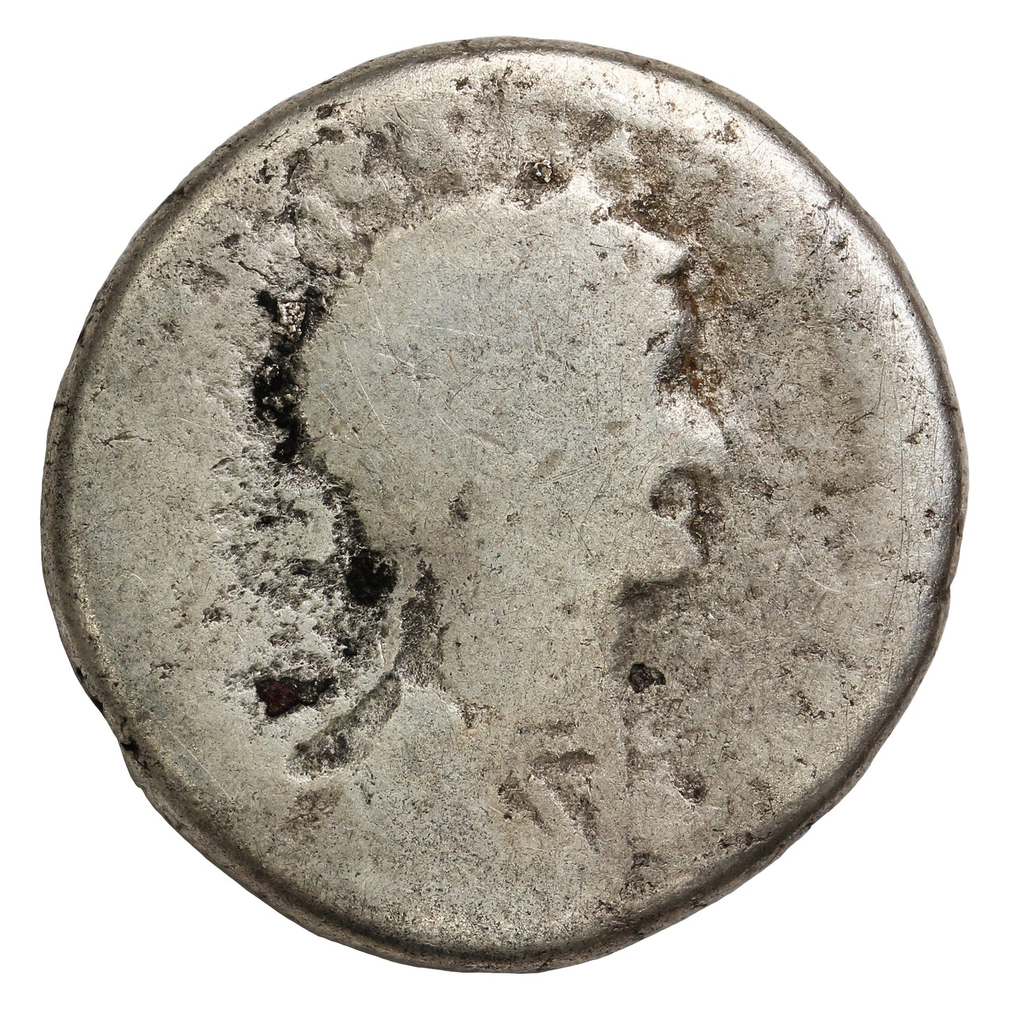 Ancient Seleucis & Pieria 36-33BC Marc Antony & Cleopatra Tetradrachm G-VG (G6) scratch SCARCE