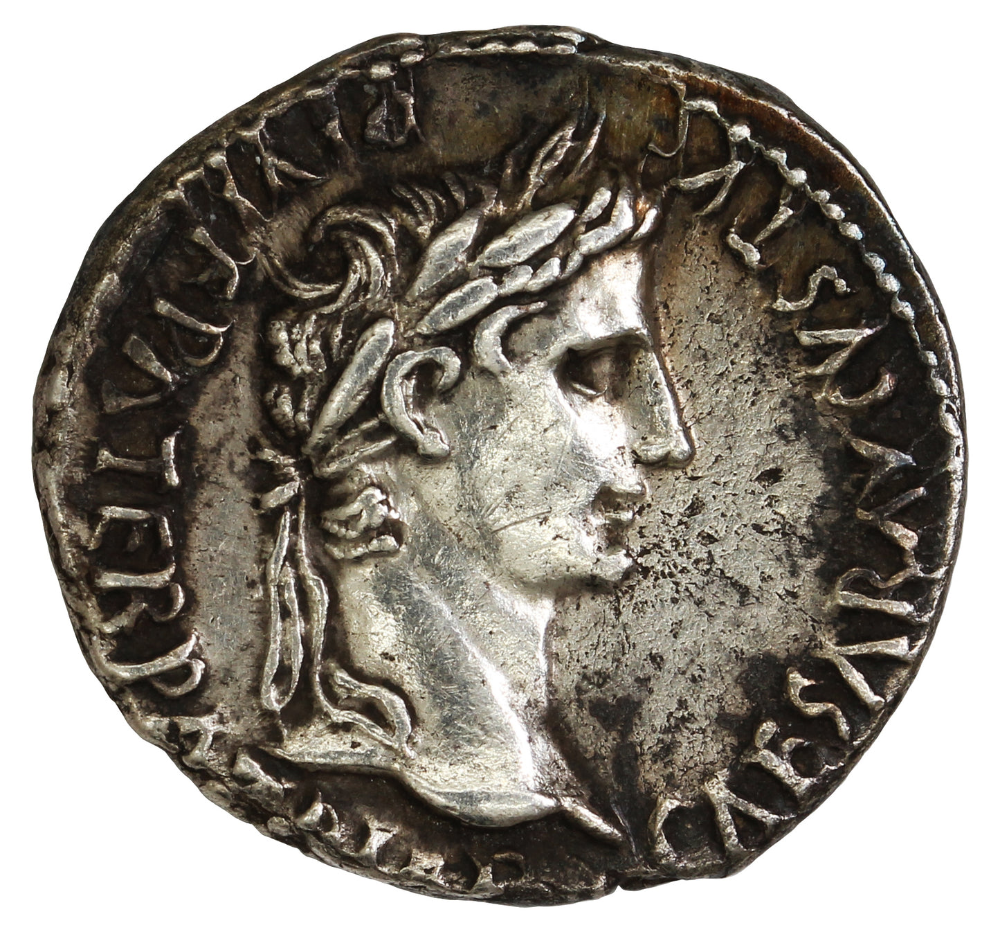 Ancient Rome 2BC-4AD Augustus Lugdunum Mint Silver Denarius Extra Fine (EF40)