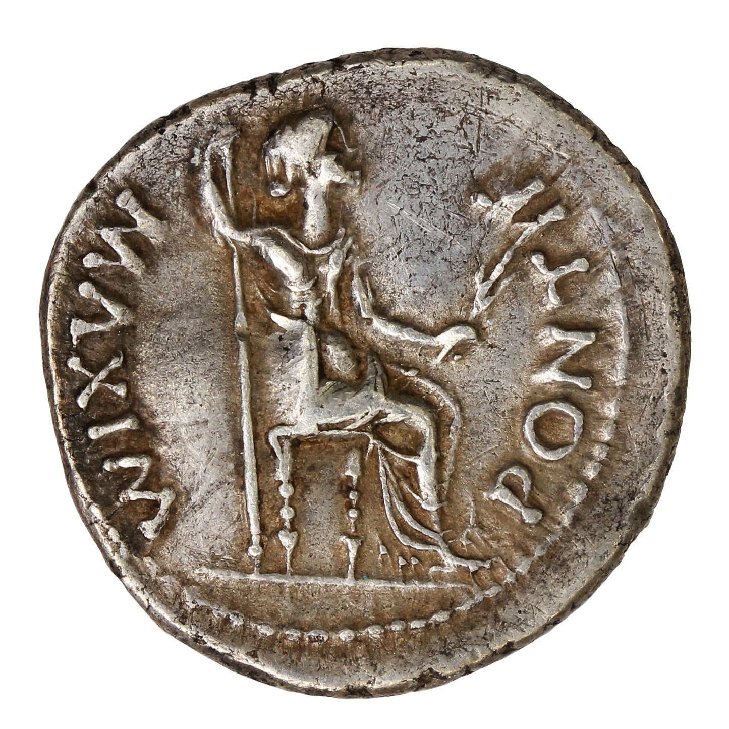 Ancient Rome 14-37AD 'Tribute Penny' Tiberius Silver Denarius Extra Fine (EF40)