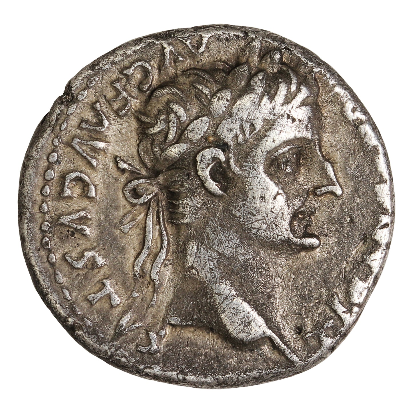 Ancient Rome 14-37AD 'Tribute Penny' Tiberius Silver Denarius Extra Fine (EF40)