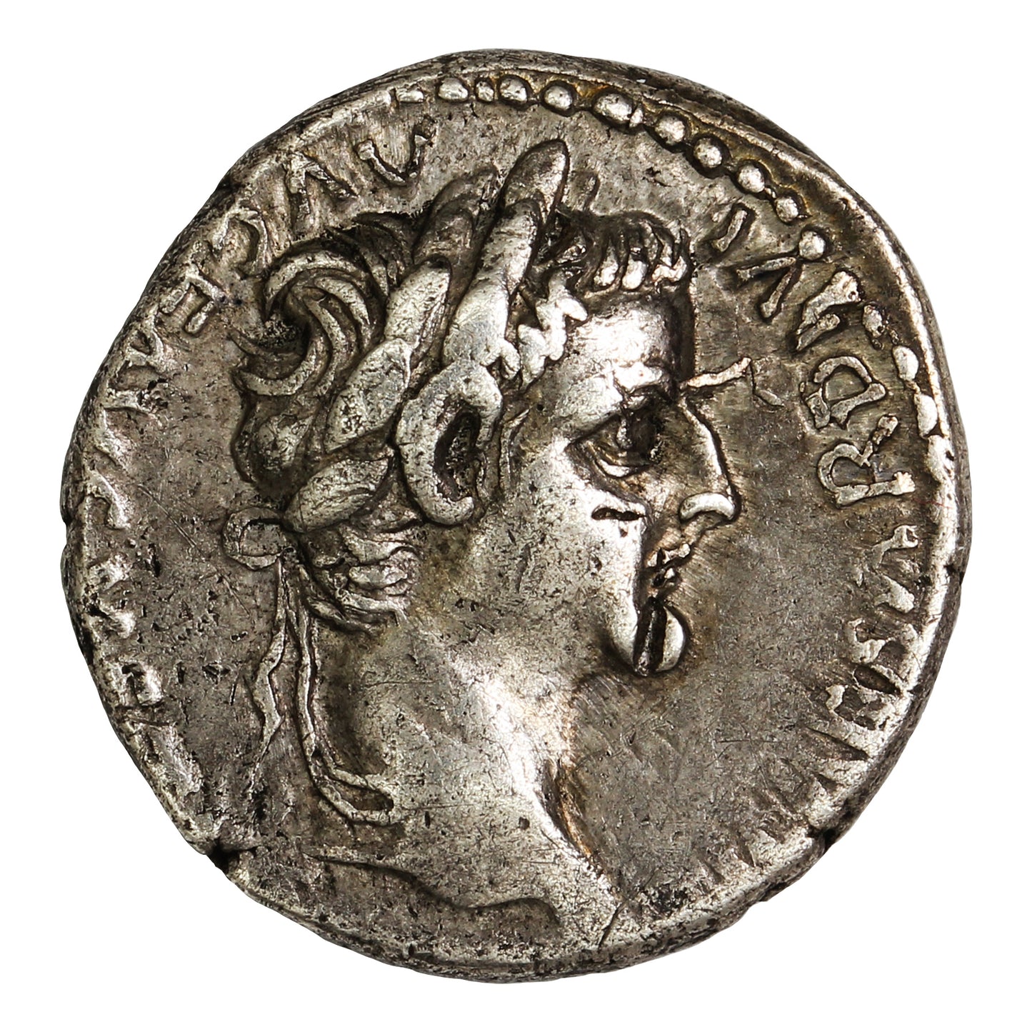 Ancient Rome 14-37AD 'Tribute Penny' Tiberius Silver Denarius VF-EF (VF30)