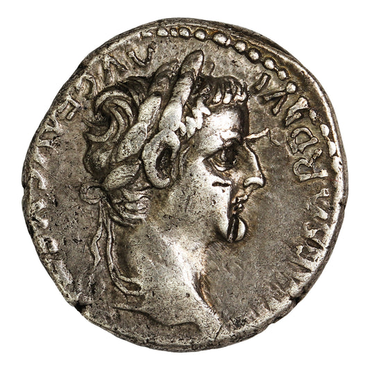Ancient Rome 14-37AD 'Tribute Penny' Tiberius Silver Denarius VF-EF (VF30)